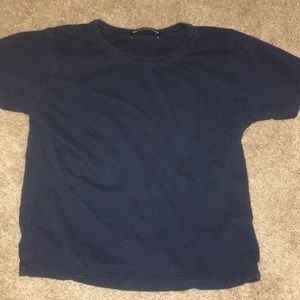 Dark Navy Blue Crop Top